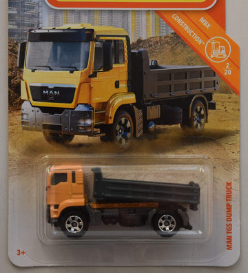 Matchbox Construction Series Man TGS Dump Truck 2/20, Yellow