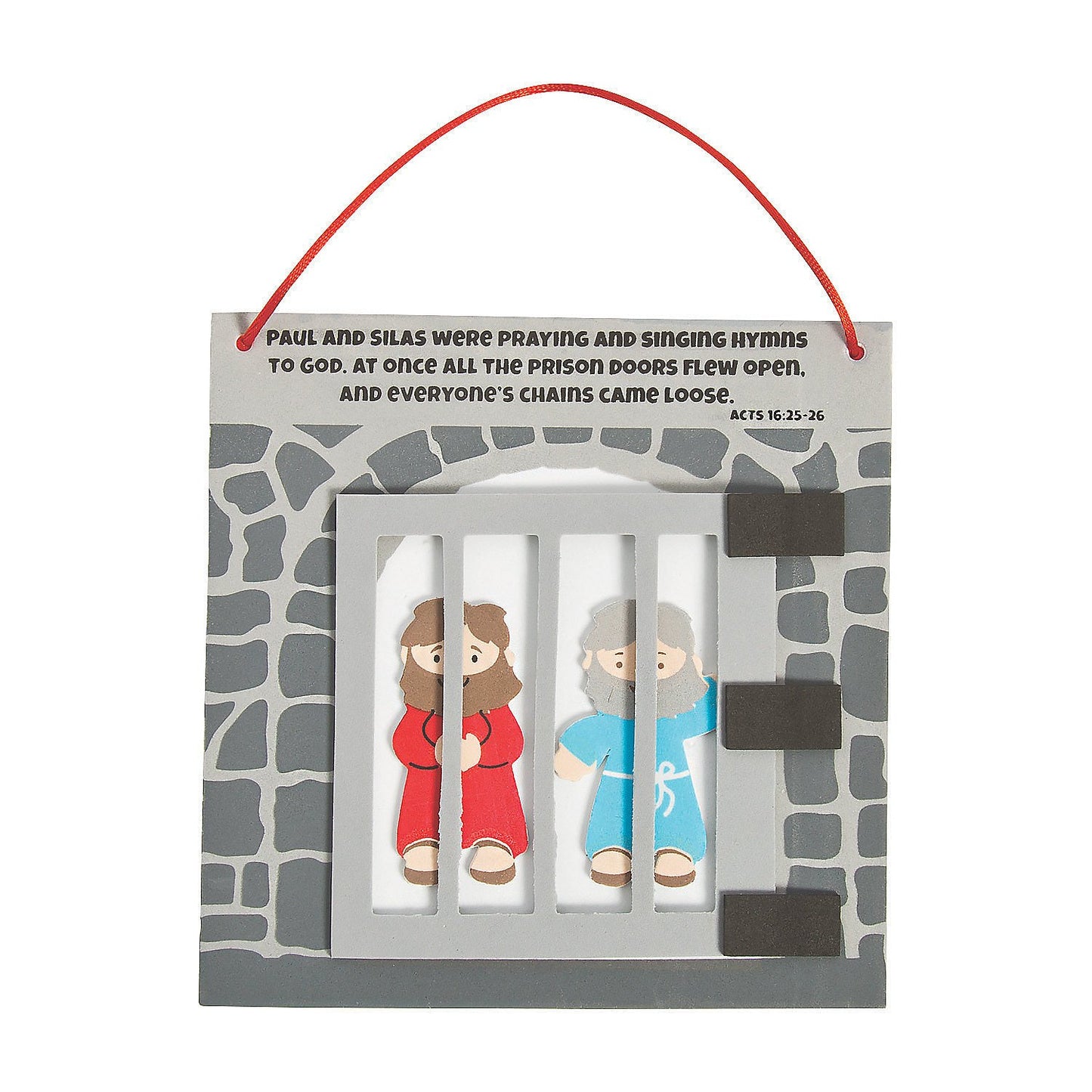 Fun Express Paul & Silas in Prison Craft Kit - Crafts for Kids and Fun Home Activities - VBS 2026 Vacation Bible School Supplies/Decor