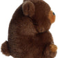 Aurora® Round Rolly Pet™ Brambles Brown Bear™ Stuffed Animal - Adorable Companions - On-The-Go Fun - Brown 5 Inches