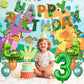 Dinosaur 3rd Birthday Decorations for Boys - Dinosaur Birthday Decorations with Banner Garland Number 3 Dinosaur Balloons for 3 Year Old Dino Party