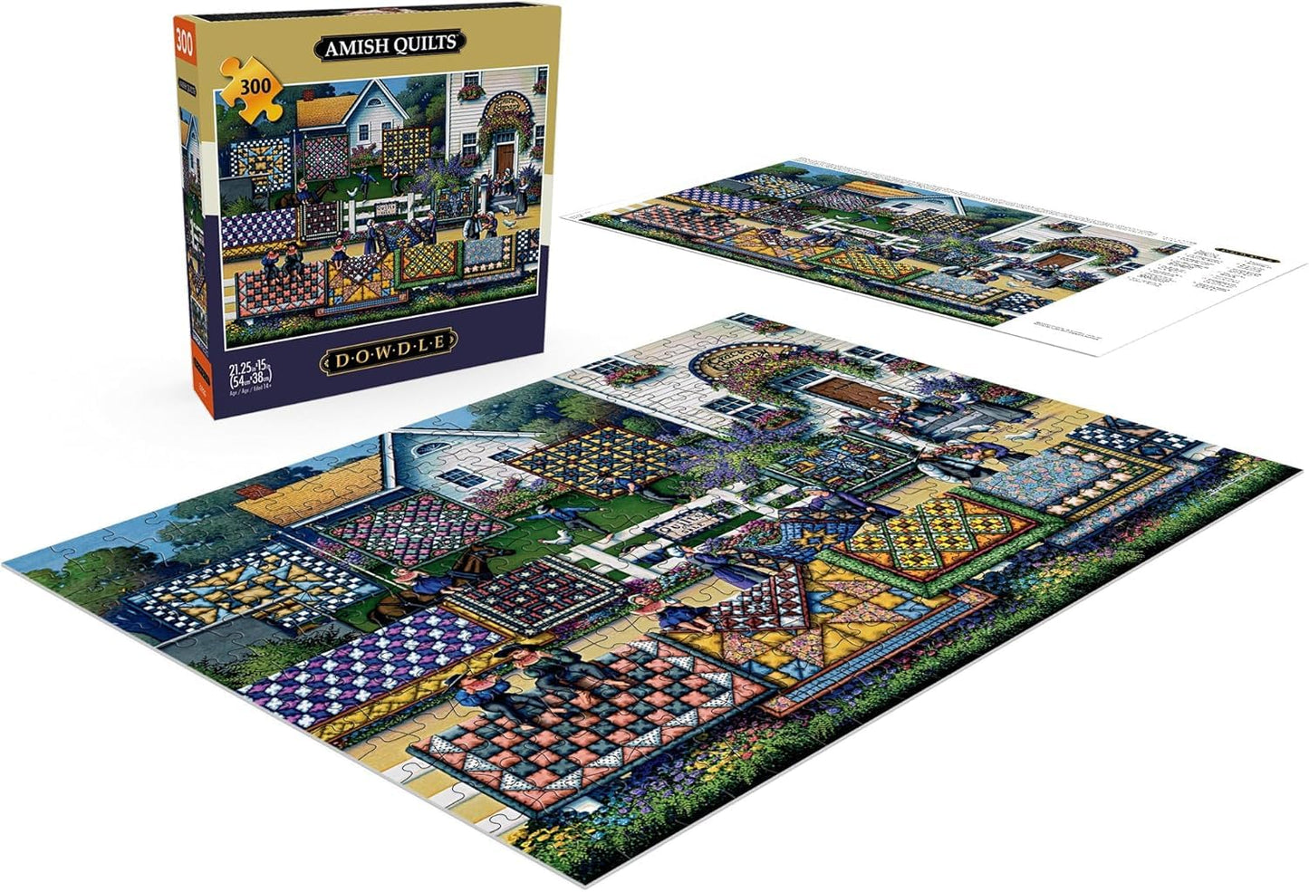 Buffalo Games - Eric Dowdle Amish Quilts - 300 Piece Puzzle for Adults