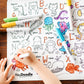 HeyDoodle Into The Wild Classic Doodle Mat - Reusable Silicone Alphabet Coloring Mat for Toddlers and Kids - Educational Animal Activity Pad with 9