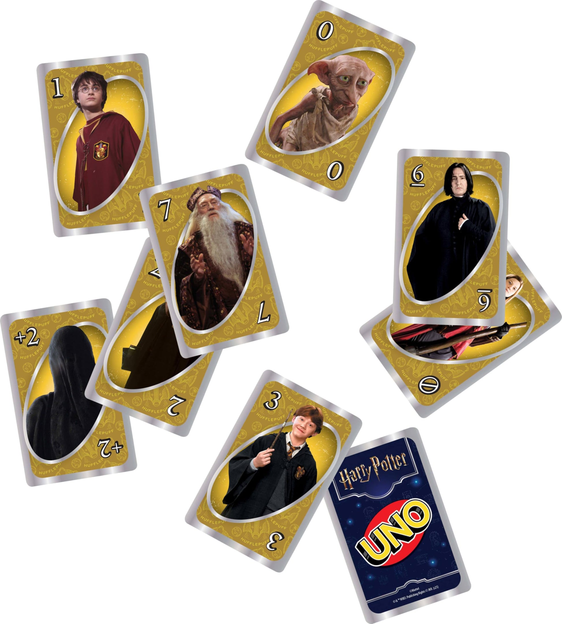 Mattel Games UNO Harry Potter Card Game in Storage Tin for Kids, Adults & Parties, Collectible Deck Based on Popular Series for 2 to 10 Players