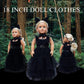 18 Inch Doll Clothes , Black Family Costumes Party Dress Fits All 18-inch Dolls Across Brands
