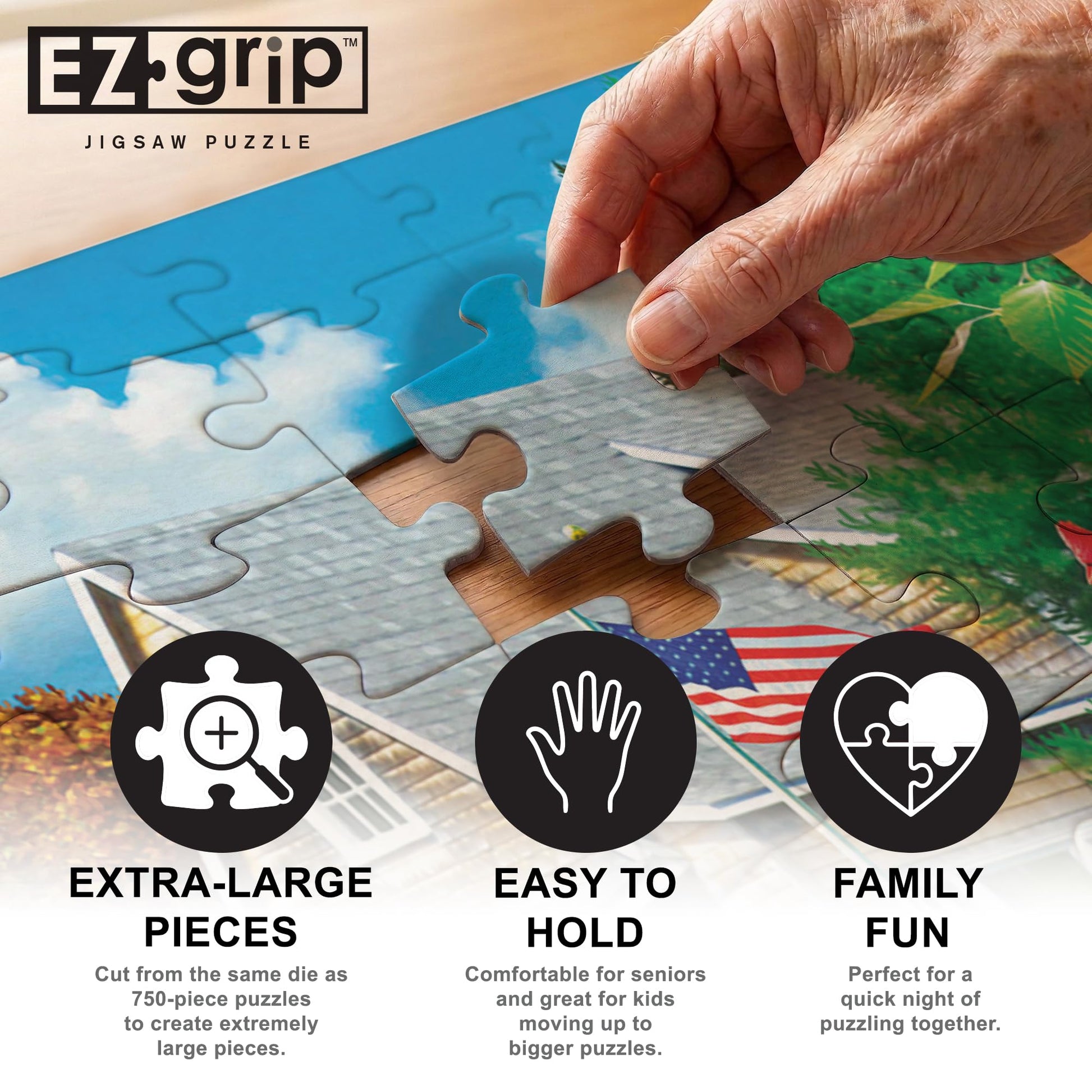 Masterpieces 300 Piece EZ Grip Jigsaw Puzzle - Lakeside Memories - 18"x24"
