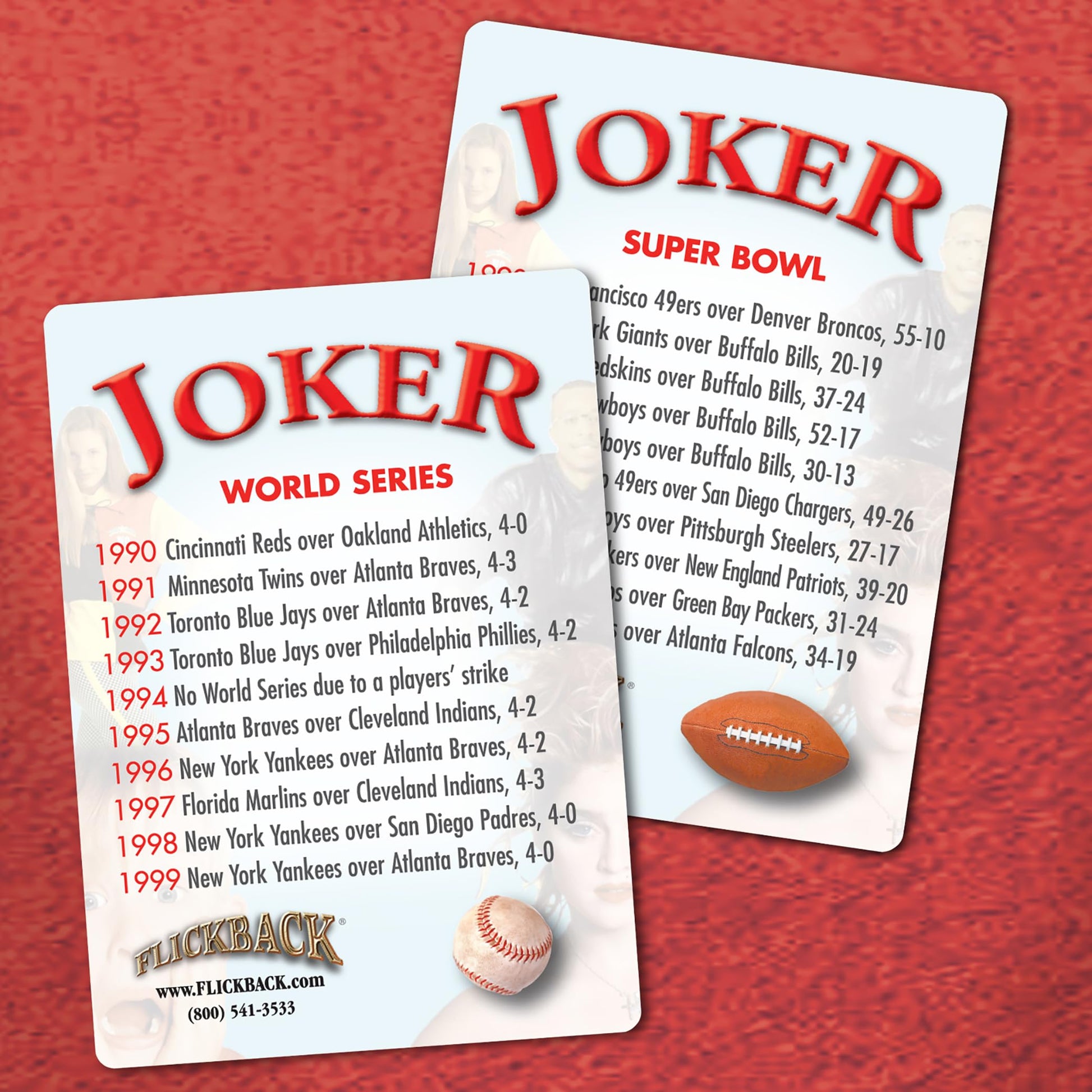 Flickback 1994 Trivia Playing Cards: Birthday or Anniversary Cards