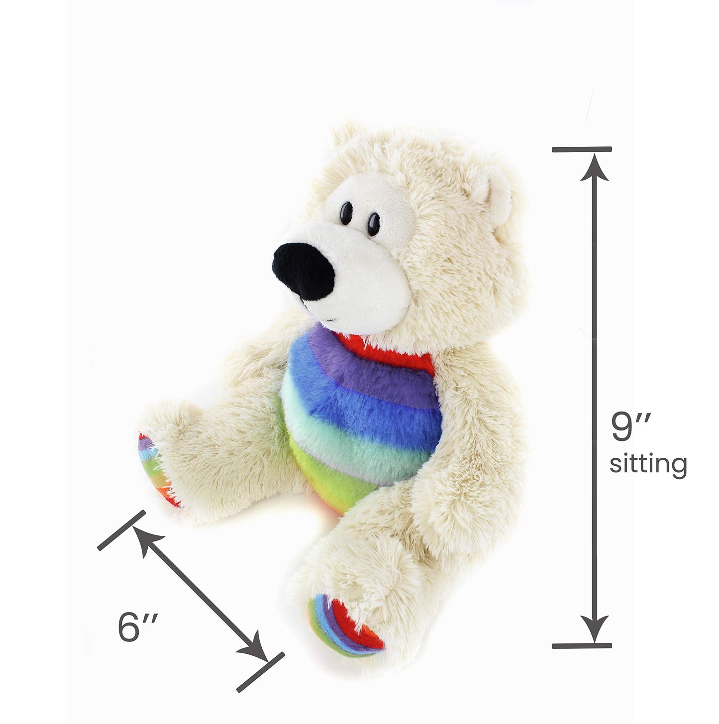 Plushland Rainbow Plush Teddy Bear - Sophie- Plush Bear for Kids- Multicolor-12 inches