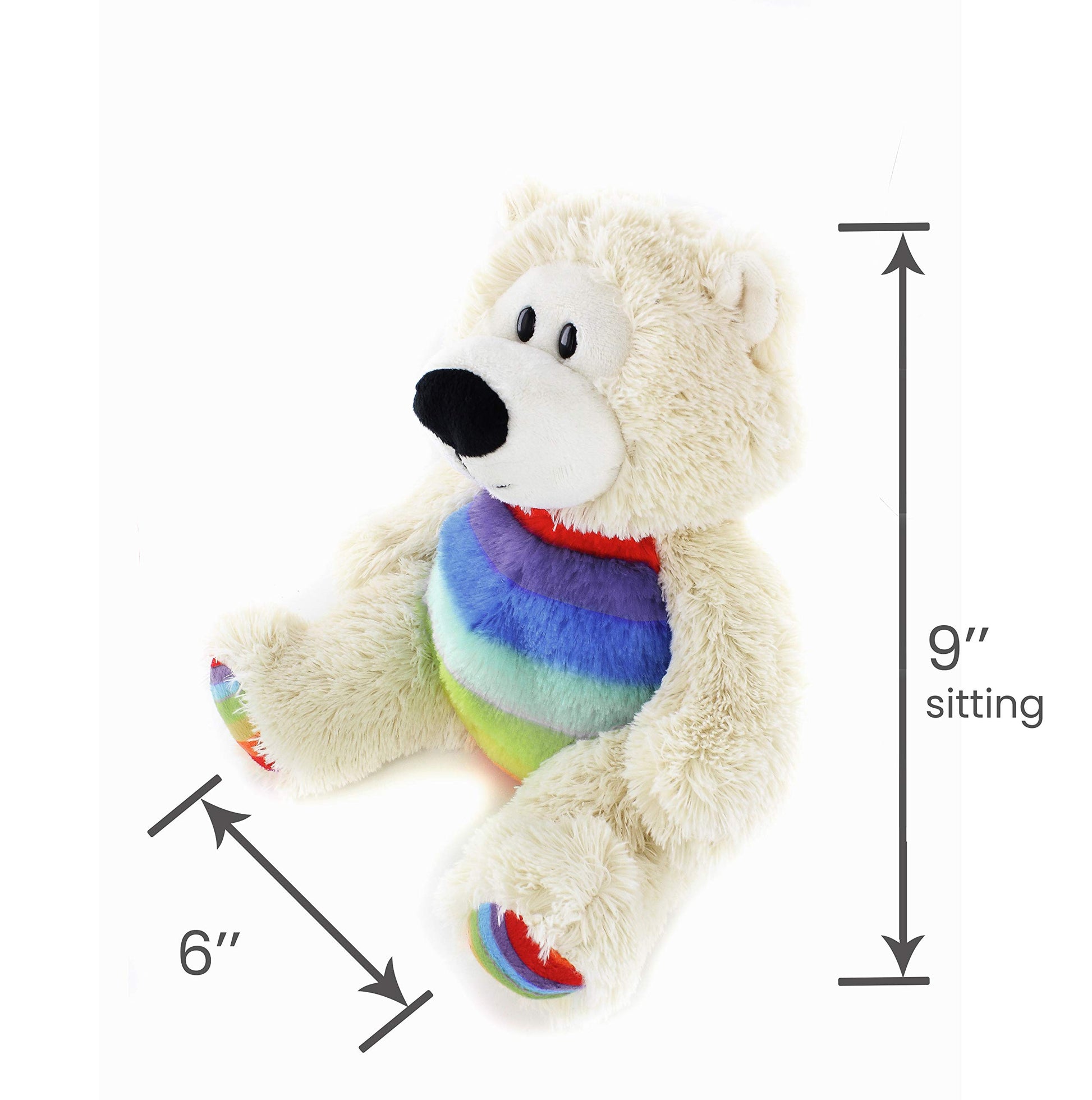 Plushland Rainbow Plush Teddy Bear - Sophie- Plush Bear for Kids- Multicolor-12 inches