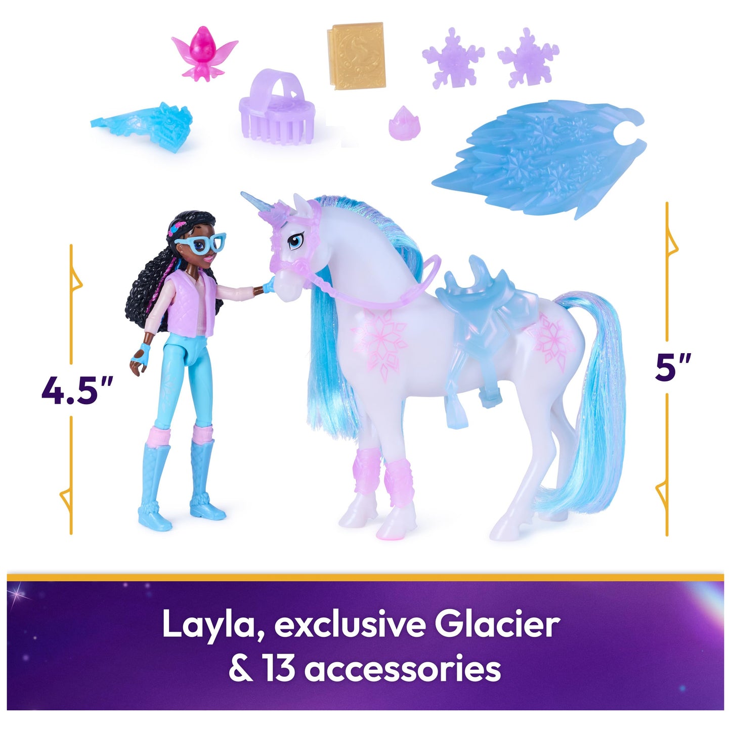 Unicorn Academy Glacier’s Gemstone Adventure, Dolls & Unicorn Toys, Ages 4+