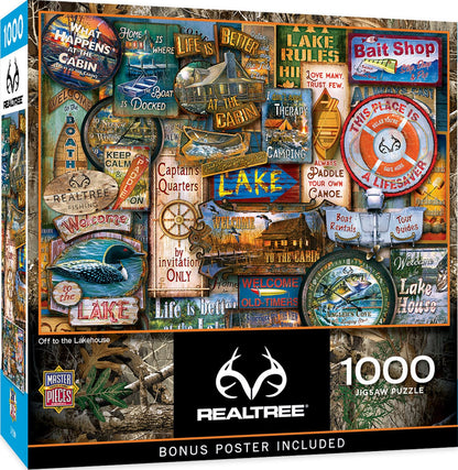 MasterPieces 1000 Piece Jigsaw Puzzle for Adults, Family, Or Youth - Off to The Lakehouse - 19.25"x26.75"
