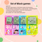 CZT Transparent Block Game Machine 23 Built-in Games Retro Children's Game Console Student Device Puzzle Handheld Console Electronic Brick Compact