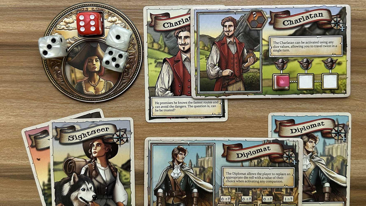 A Wayfarer’s Tale: The Journey Begins - Strategic Board Game for 1-4 Players, Ages 10+, 45-60 Minutes, with Narrative Solo Mode | A Map-Based Game