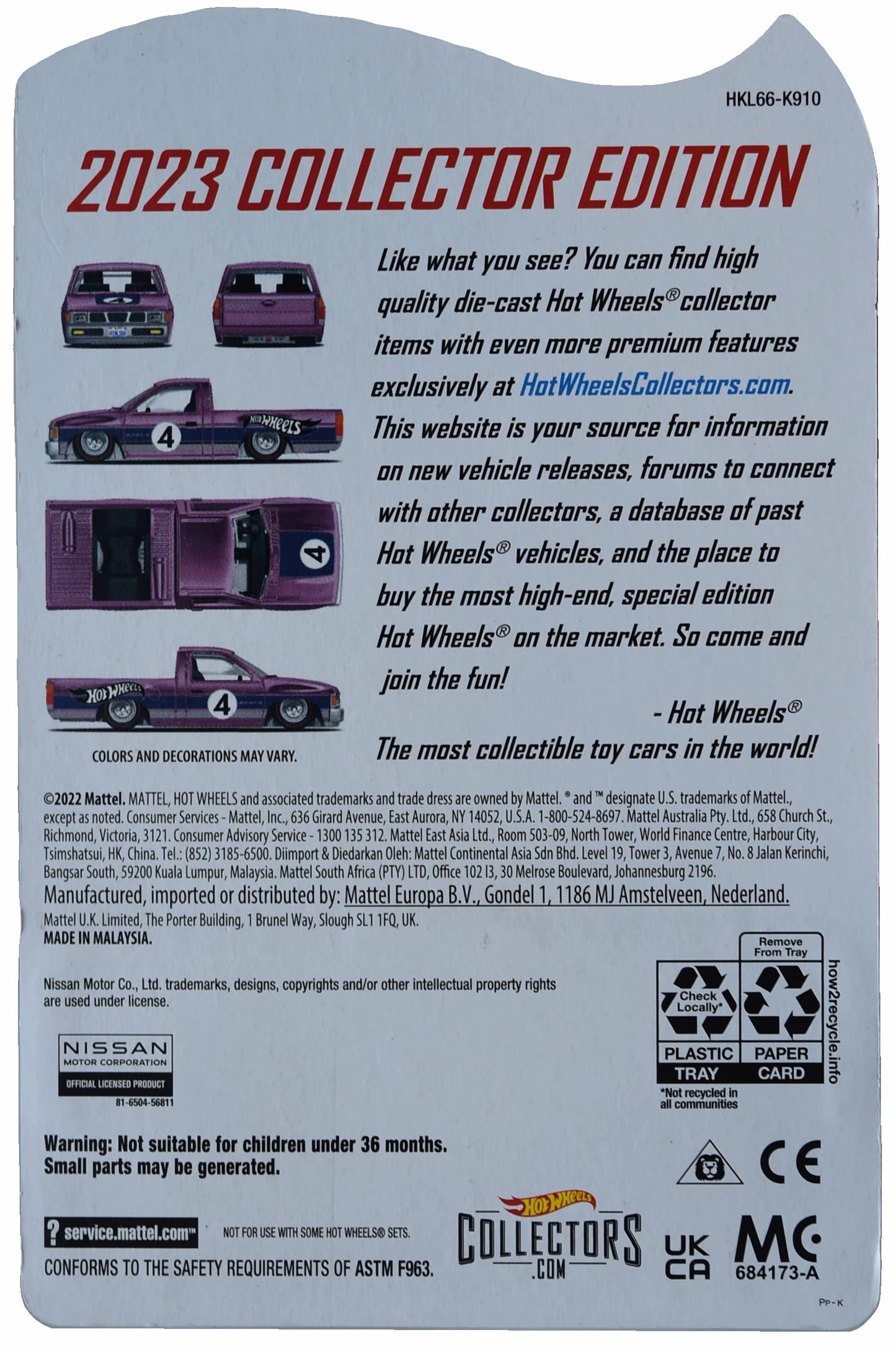Hot Wheels Custom '93 Nissan Hardbody (D21), 2023 Collector Edition