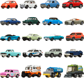Matchbox Cars, 1:64 Scale Toy Cars, Buses and Trucks for Kids and Collectors, Set of 20, Styles May Vary