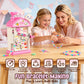 MAGTHIC Charm Bracelet Making Kit- Automatic Hand-Crank Pink House Toys that Inspires Creativity and Imagination, DIY Beaded Jewelry Maker Kit