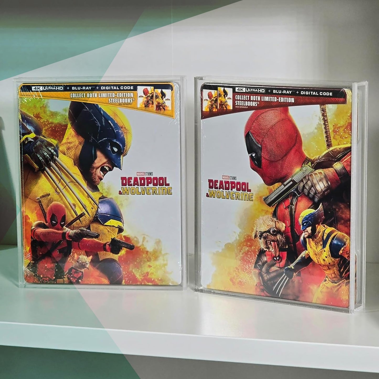 Malko Premium Acrylic Protector Display Case for Steelbook & Slipcover Blu-Ray or 4K UHD Movies - 2 Pack
