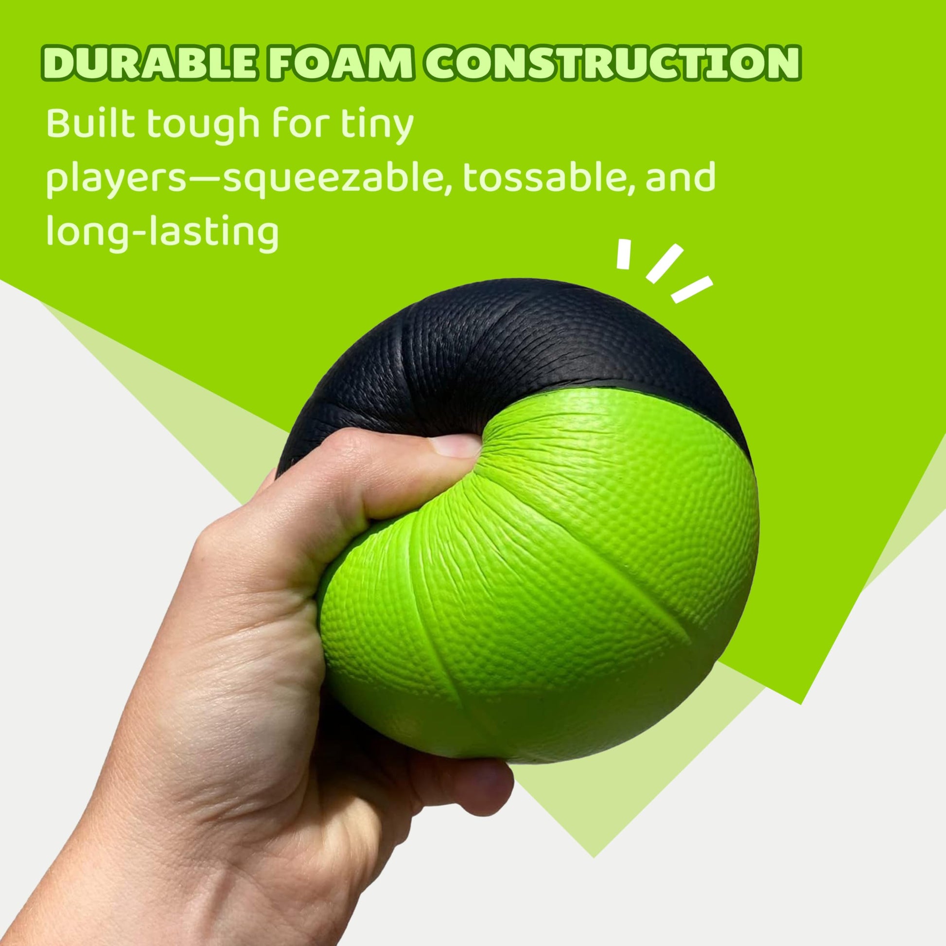 Mini Foam Basketball 2 Pack, 4 Inch Silent Ball for Mini Hoop, Kids Toys