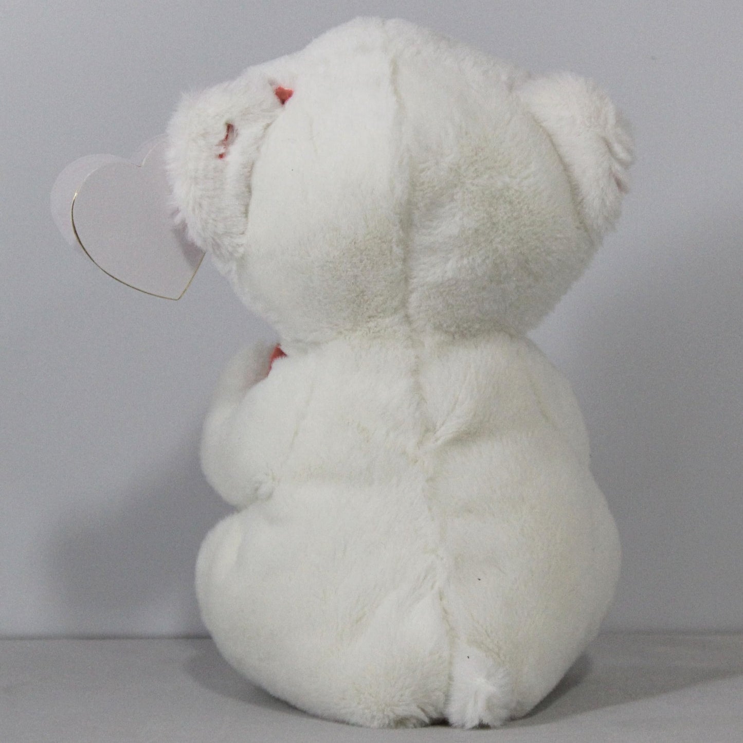 Ty Beanie DESI - White Valentine Bear Carrying Red Heart - 6"