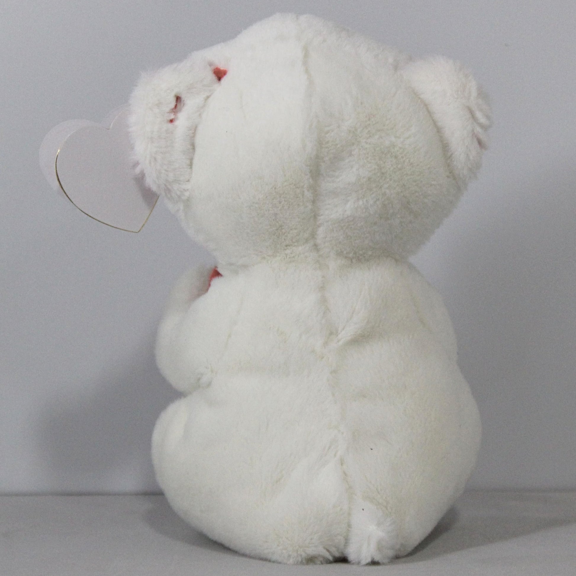 Ty Beanie DESI - White Valentine Bear Carrying Red Heart - 6"
