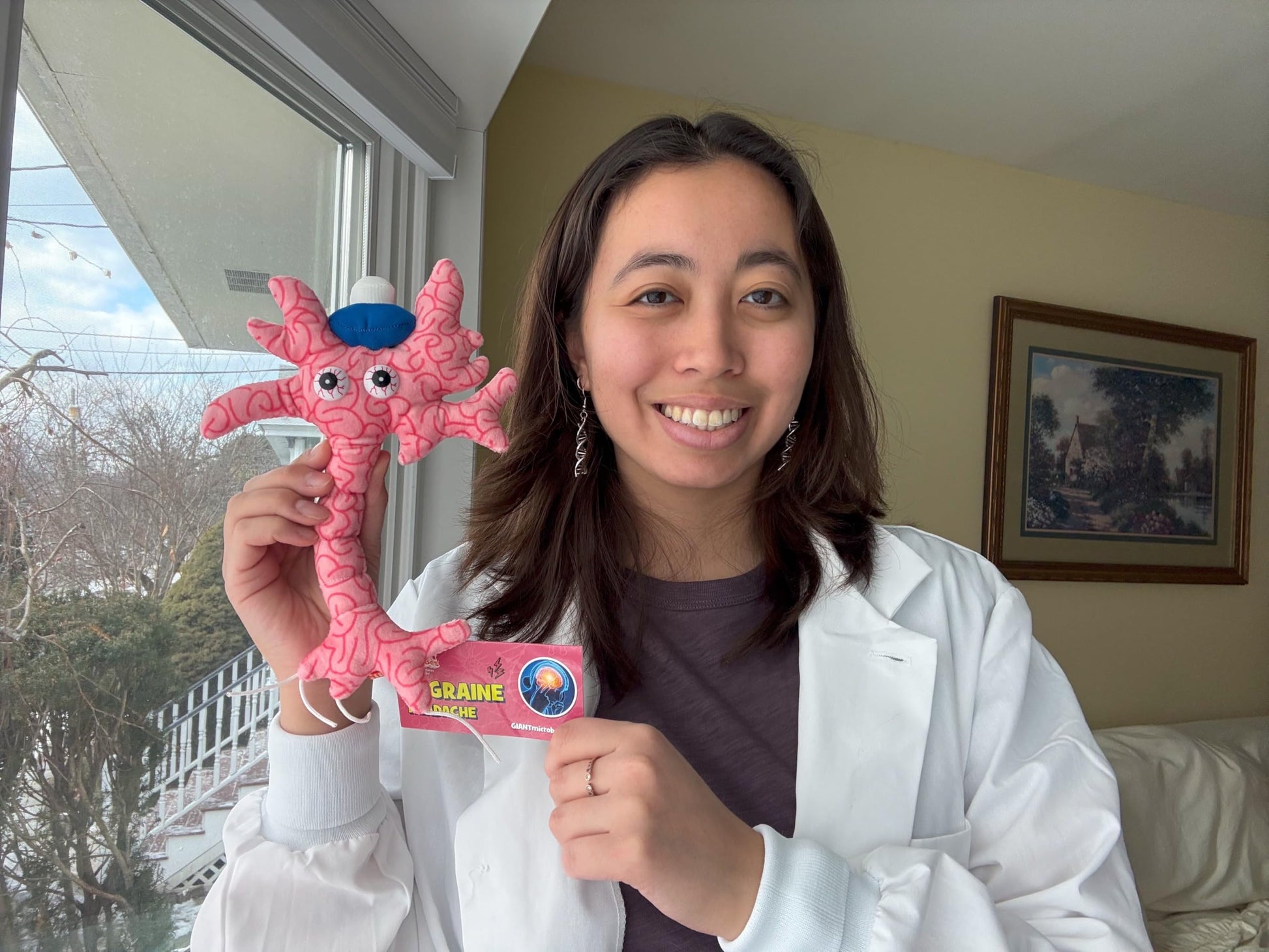 GIANT MICROBES Migraine Plush, Headache Gifts, Migraine Gifts, Neuroscience Gift, Neurology, Chronic Pain Essentials, Neuron Model Anatomy, Brain
