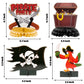 Haooryx Pirate Honeycomb Table Centerpieces -12Pcs Pirate Party Table Decoration Honeycomb Ball Kids' Birthday Nautical Party Decoration Newborn Baby