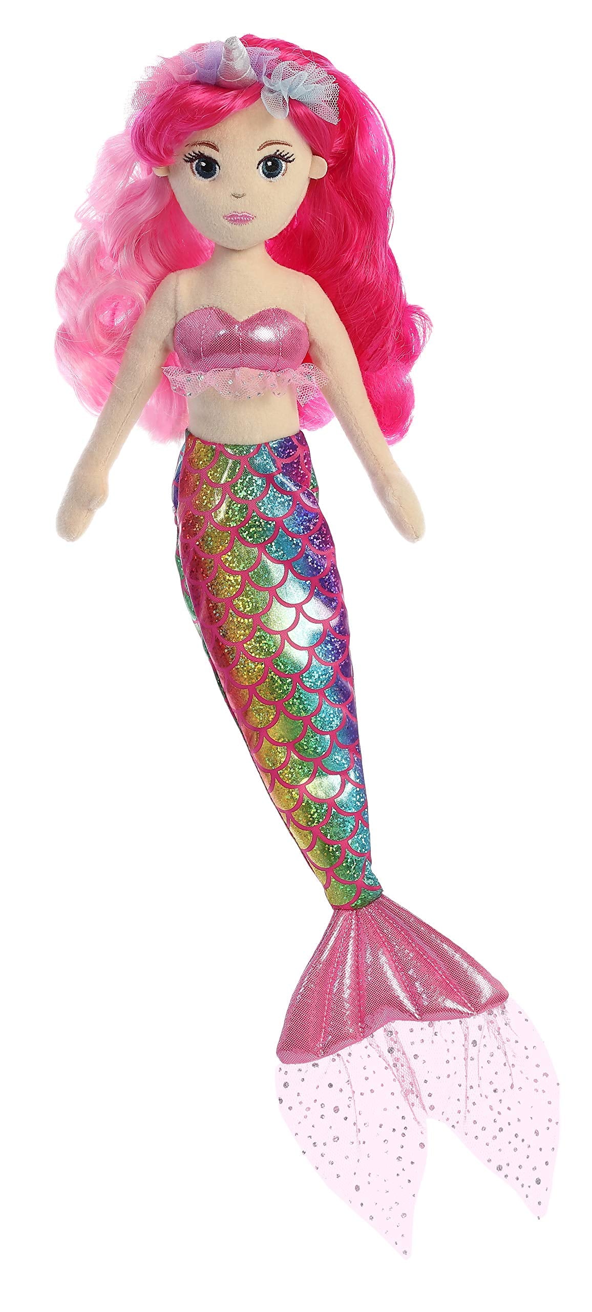 Aurora - Sea Sparkles - 18" Rainbow Unicorn Sparkles - Minnie Plush Pink