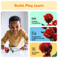 PicassoTiles Red Stem Roses Building 90pc Kit with Magnetic Hold Pieces Creative Flower Construction Toy Hands-On Play Discovery Activity Playset Kids