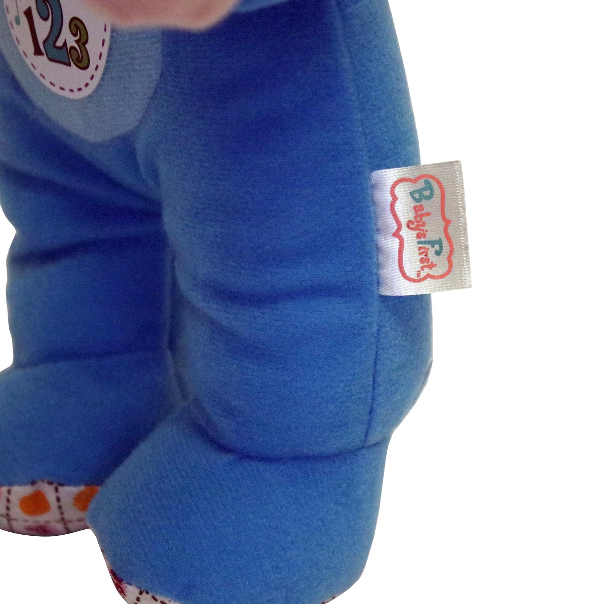 Baby's First Sing & Learn Blue Elephant Soft & Cuddly Singing Musical Doll, Teaches ABC's & Numbers