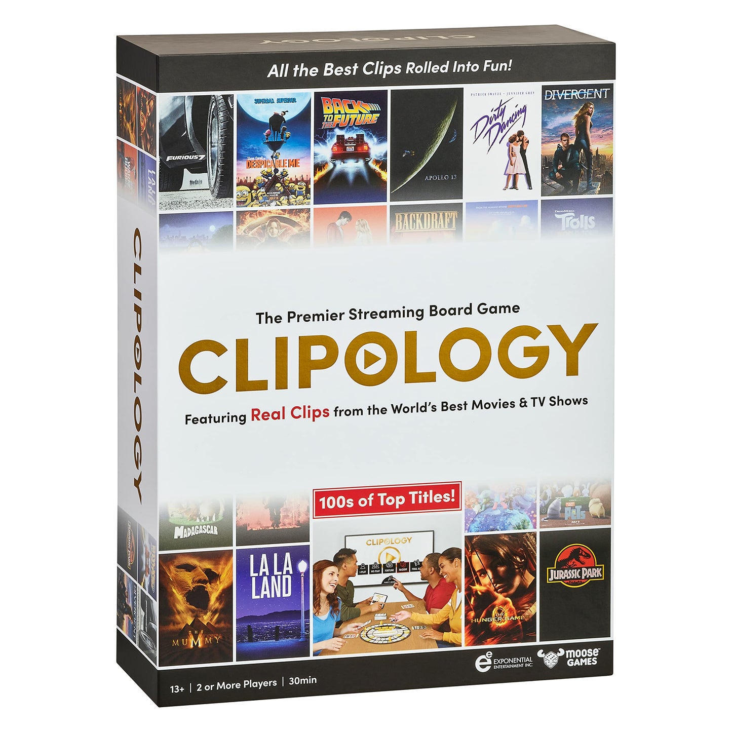 Clipology Game - The Premier Streaming Board Game Featuring Real Clips From The World's Best Movies & TV Shows | Movie Trivia Game
