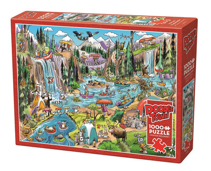 Cobble Hill 1000 Piece Puzzle -DoodleTown: Portage Pandemonium - Sample Poster Included