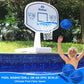 Pool Basketball Hoop, 34"x34"x42.2" Oversized Pool Toys with 2 Balls/Nets/Pump for Poolside Water Basketball Game, Pool Basketball Goal for Inround