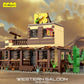 Mould King Wild West Architecture Building Sets, Mini Western-Saloon Modular Buildings Model Kits, Ideas House Office Room Decor Gifts for Adult