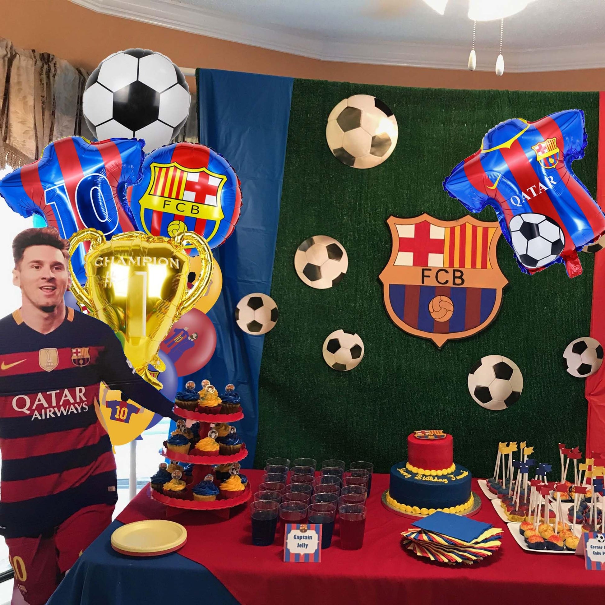 Soccer Theme Birthday Party Decorations, Messi Birthday Party Supplies