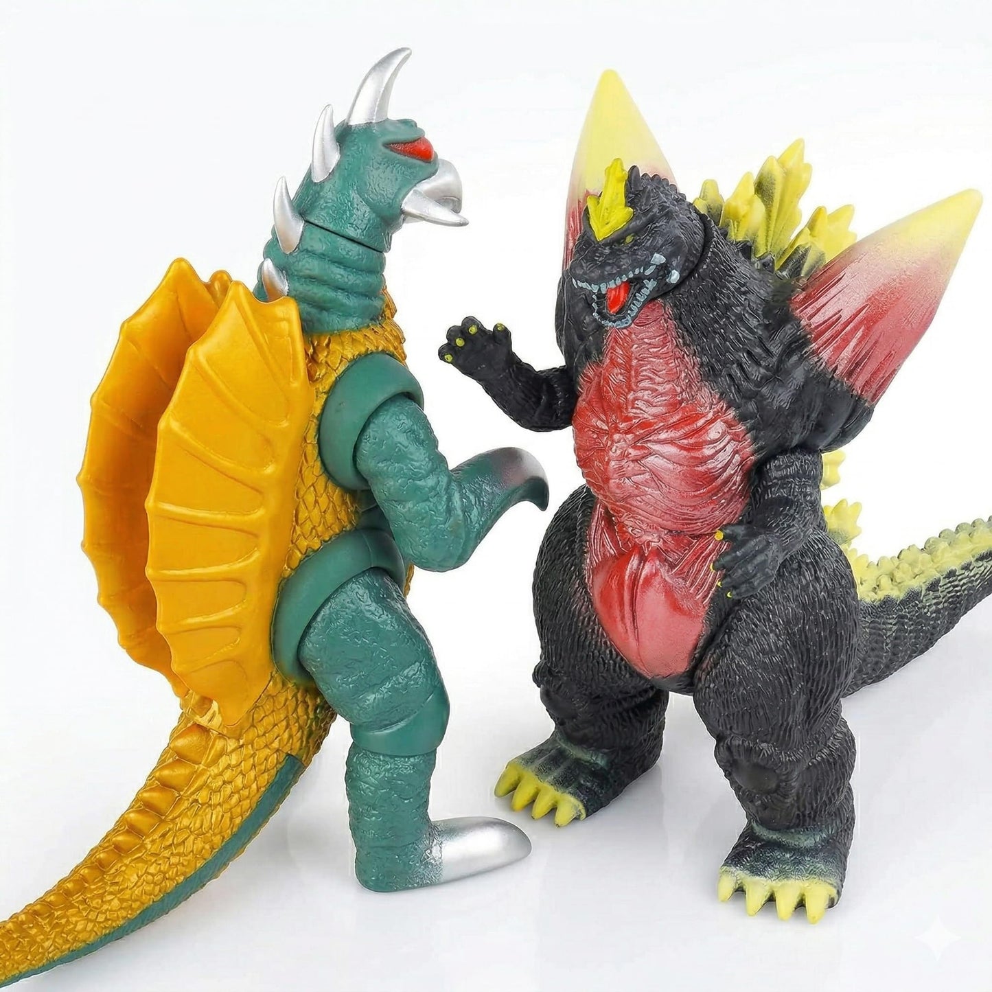 JAYKENIXO 2 Pack NEW Large Dragon Monster Action Figures 11 Inch - Movable Joints, Detailed Kaiju Creature Toys with Carry Bag for Kids Play