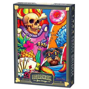 Boardwalk Puzzles Bad to The Bone, Featherlight Unique Playing Cards, Fun Themed Deck for Home and Travel