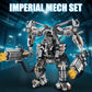 HIGH GODO Black Empire Mech Building Blocks Set for Adults, Motorized Robot Building Toy with Multiple Weapons, Combat Armor Style Warrior Collectible