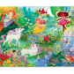 Crocodile Creek 60-Piece Holographic Foil Floor Puzzle for Kids Ages 4-8 and Up - Heavy-Duty Box for Storage - Magical Friends - 14” x 19” Finished