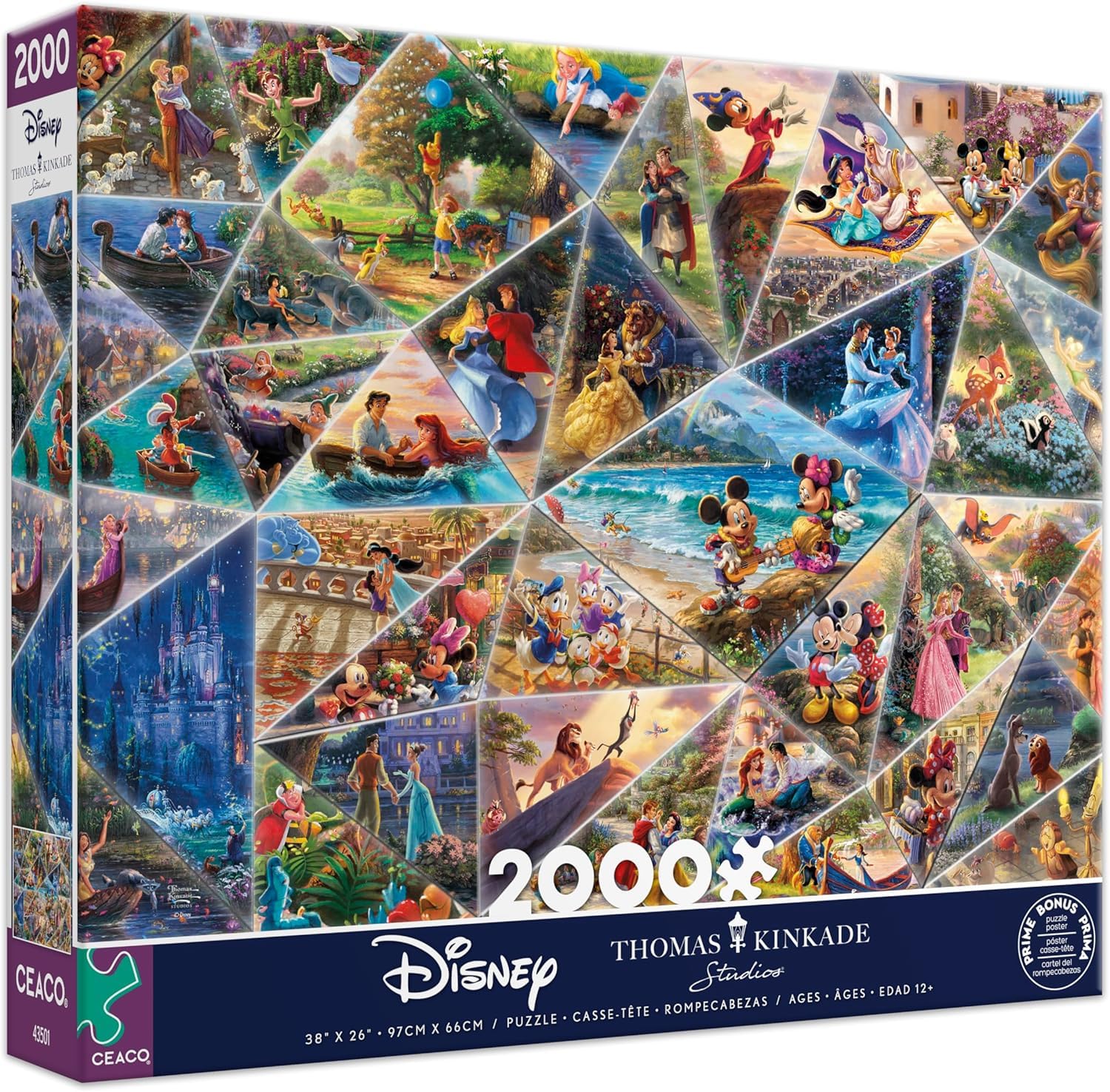 Ceaco - Thomas Kinkade Disney - Collage - 2000 Piece Puzzle for Adults