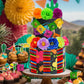 33 PCS Mexican Fiesta Cake Topper Mini Mexican Papel Picado Banner Cactus Pepper Sombrero and Flower Cake Decor for Mexican Themed Party Decorations