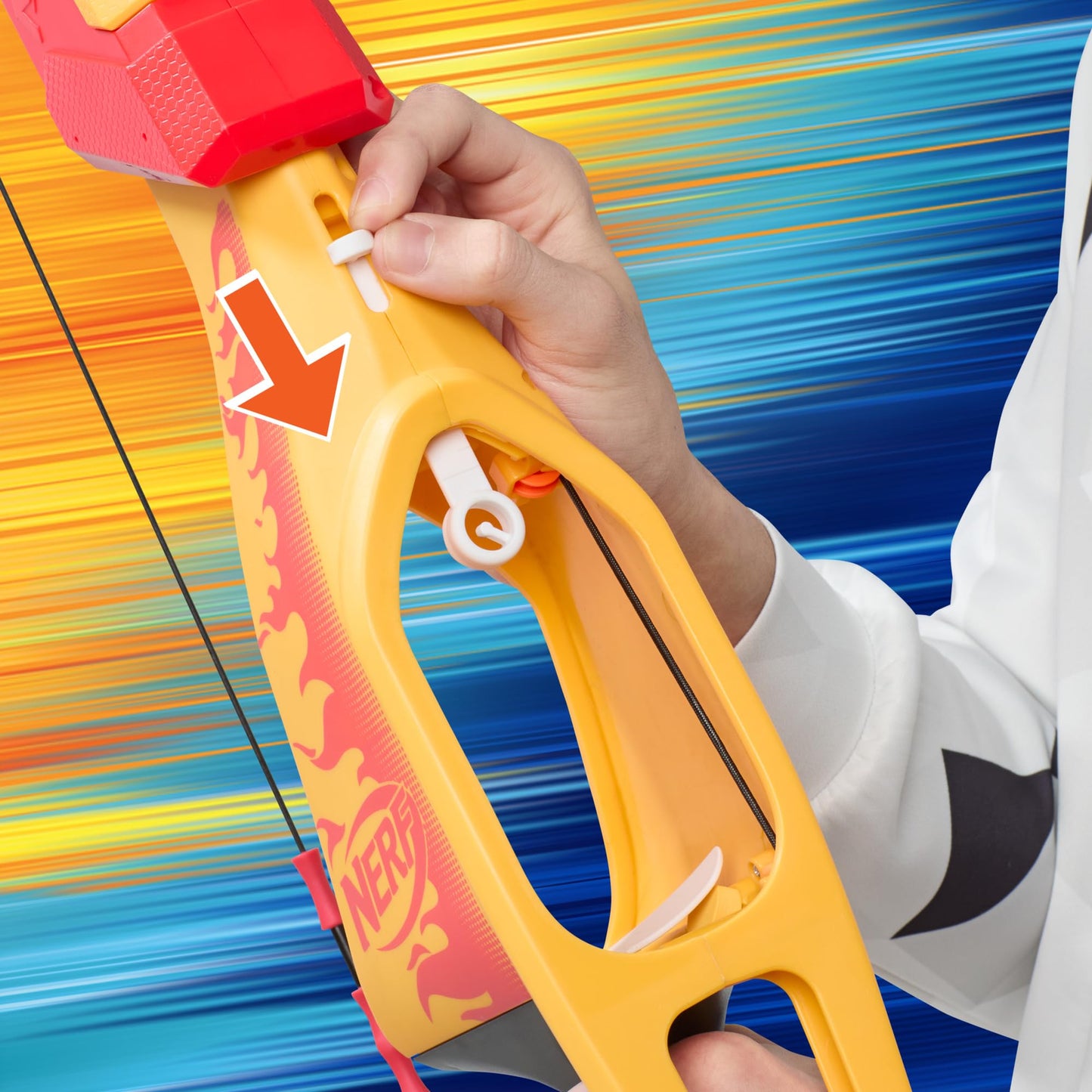 Nerf Pyrostrike Megabow, 42-Inch Bow Fires Arrows Up to 105 Feet, 2 with Soft Tips, Kids Outdoor Toys, Ages 10+ (Amazon Exclusive)