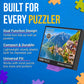 Puzzle Peak All-in-One Jigsaw Puzzle Box Stand and Puzzle Poster Holder Accessory for All Puzzlers - Purple