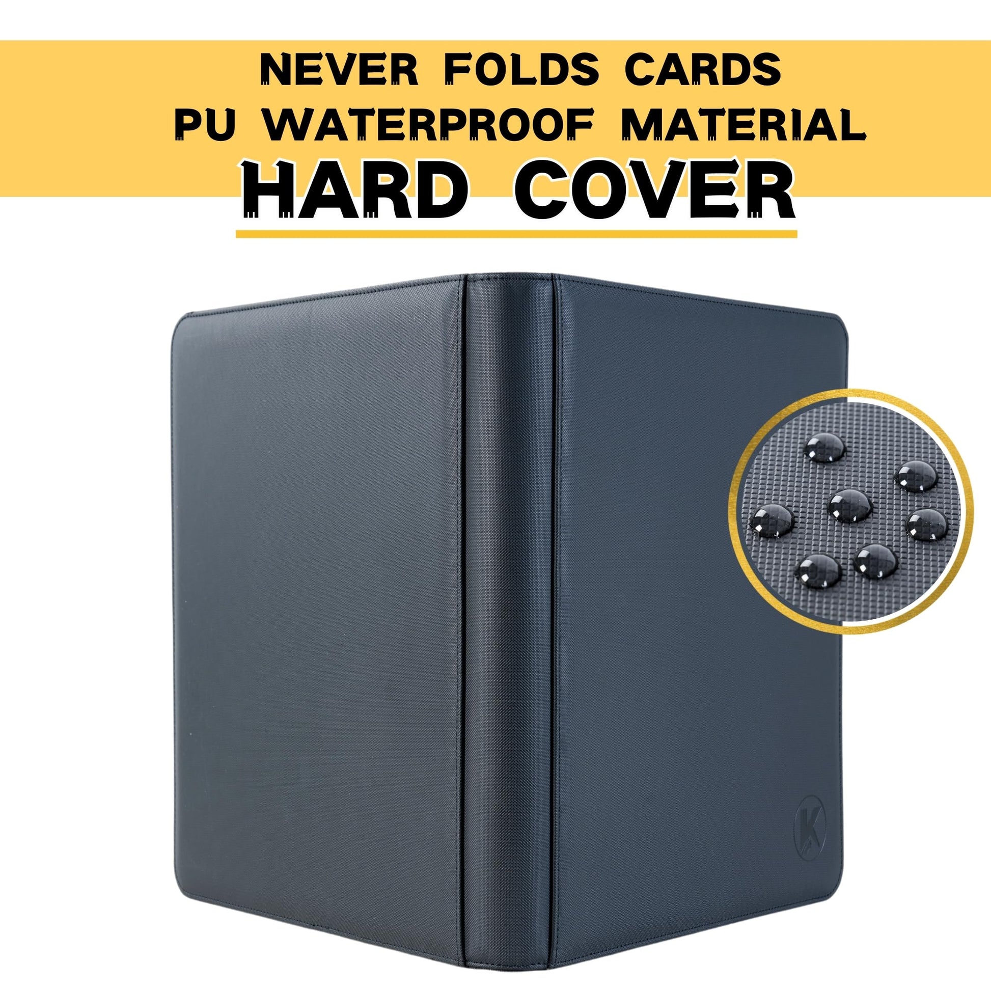 KUOOKING 1000+ Pockets Trading Card Binder, 16-Pocket Card Ablum Compatible with MTG,Sports Cards & Other Standard Size Trading Cards (Black)