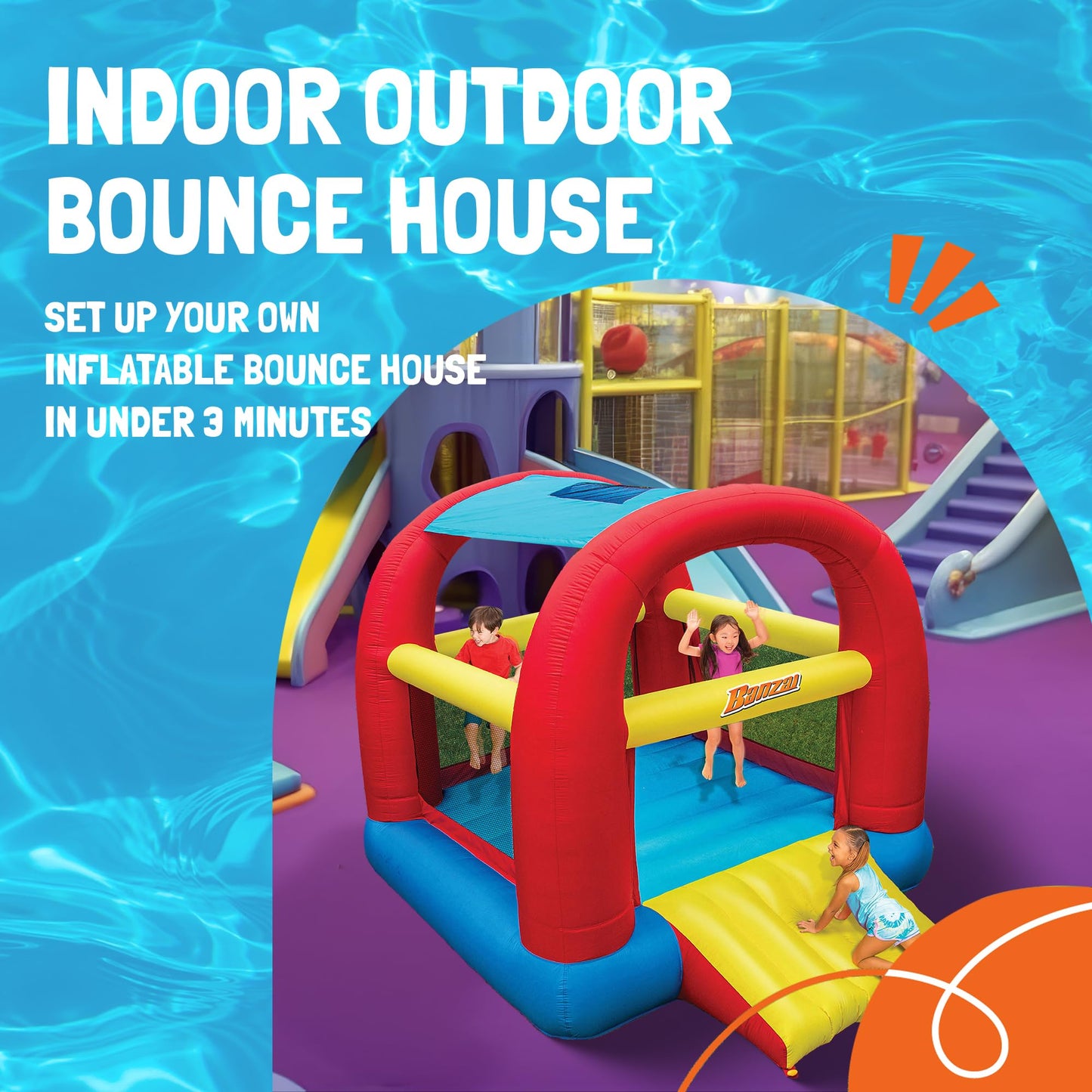 Banzai Bounce N Slide - Inflatable Bounce House - Kids