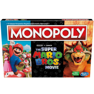 Monopoly Board Game Based on The Super Mario Bros. Movie - Family Game for Super Mario Fans - Includes Bowser Token - for 2 to 6 Players - Age: From 8