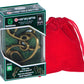 Enigma Hanayama Cast Metal Brain Teaser Puzzle, Level 6 Difficulty Rating, Red Velveteen Drawstring Pouch, Bundled Items