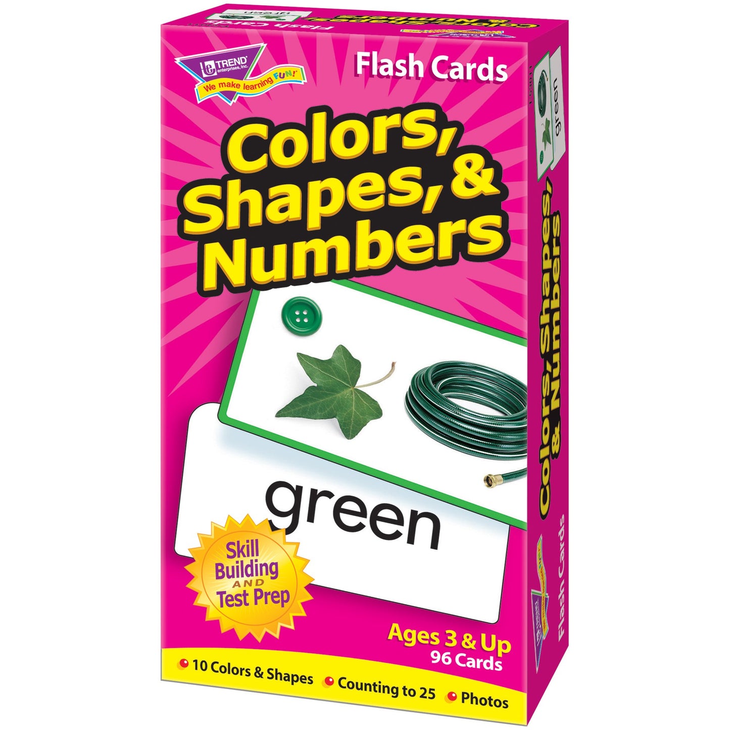 Trend Enterprises: Colors, Shapes & Numbers Skill Drill Flash Cards, Exciting Way for Everyone to Learn, Great for Skill Building and Test Prep, 96