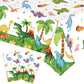 SpinLaLa 3-Piece 54 x 108 Inch Dinosaur Theme Plastic Tablecloth - Disposable Rectangle Table Cover for Dining, Picnic, Birthday, Baby Shower, Dino