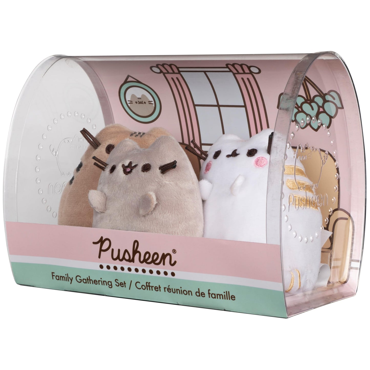 GUND Pusheen Family Gathering Collector Set of 3 Plush Stuffed Animal Cats