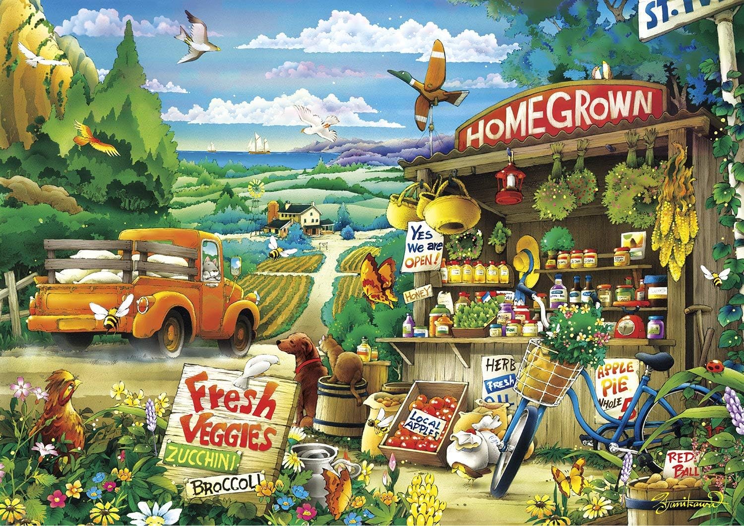 Buffalo Games - Country Road - 500 Piece Jigsaw Puzzle for Adults