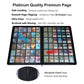 Rieton 36-Pocket Ringless Trading Card Binder - Holds 2304 Sleeved Cards, Side-Loading Black Pages, Water-Resistant Zipper Album for TCG & Sports